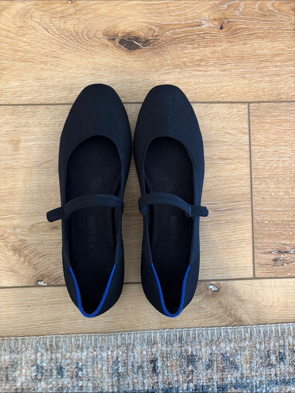Rothy's The Square Black Mary Jane Flats